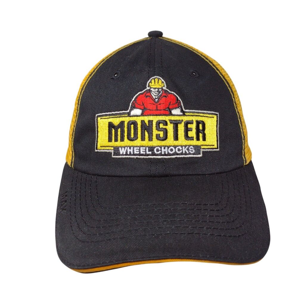 Monster Wheel Chocks Strapback Trucker Hat Multicolor OSFA Mesh Back The Max Hat